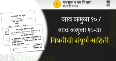 गाव नमुना १० आणि गाव नमुना १०-अ