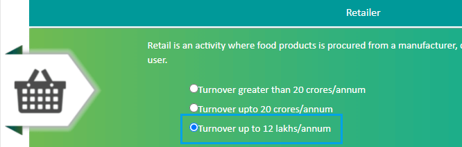 Turnover up to 12 lakhs/annum