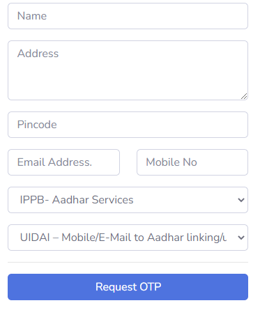Aadhar card Mobile number link Service Request