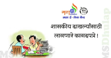 शासकीय दाखल्यांसाठी लागणारे कागदपत्रे Documents required for government certificates!