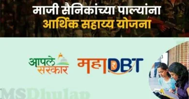 माजी सैनिकांच्या पाल्यांना आर्थिक सहाय्य योजना