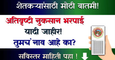 अतिवृष्टी नुकसान भरपाई लाभार्थी यादी - Ativrushti Nukasan Bharpai Labharthi Yadi