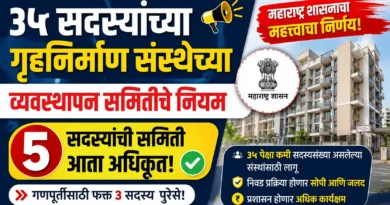 ३५ सदस्यांच्या गृहनिर्माण संस्थेच्या व्यवस्थापन समितीचे नियम - 35 Members Housing Society Management Committee Rules