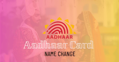 aadhaar card name change after marriage