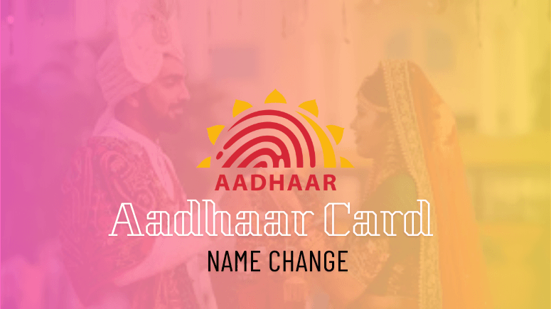 aadhaar card name change after marriage