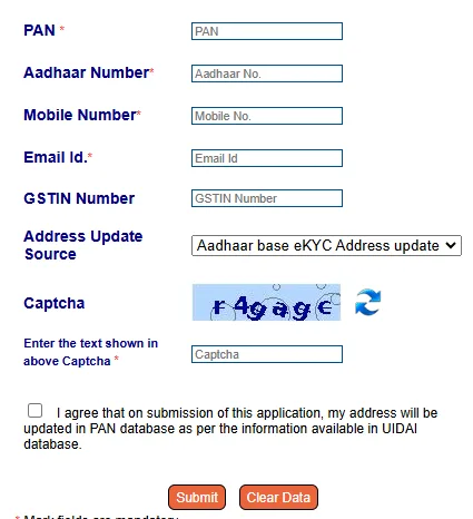 UTI PAN Card Update Online