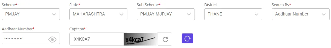 Search PMJAY-MJPJAY Member Details