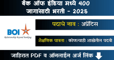 Bank of India Apprentice Bharti 2025