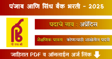 Punjab And Sind Bank Apprentice Bharti 2025