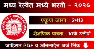 Central Railway Bharti 2025