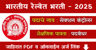 RRB Section Controller Bharti 2025