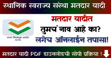 स्थानिक स्वराज्य संस्था मतदार यादी - Sthanik Swarajya Sanstha Matdar Yadi