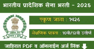 Territorial Army Rally Bharti 2025