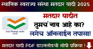 स्थानिक स्वराज्य संस्था मतदार यादी - Sthanik Swarajya Sanstha Matdar Yadi