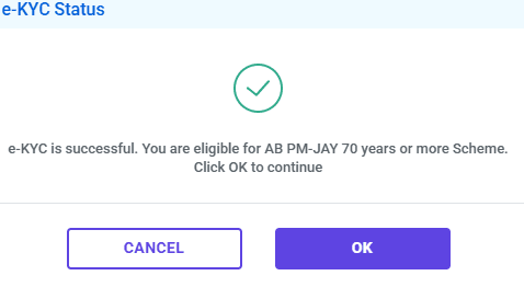 Ayushman Vay Vandana Card e-KYC