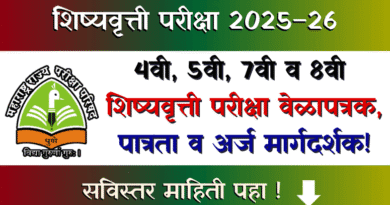 शिष्यवृत्ती परीक्षा 2026 (Shishyavrutti Pariksha)