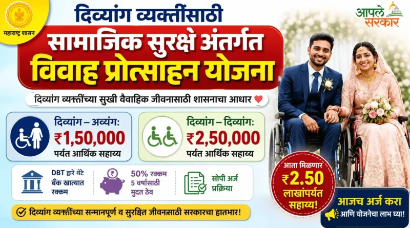 दिव्यांग विवाह प्रोत्साहन योजना (Divyang Vivah Protsahan Yojana)