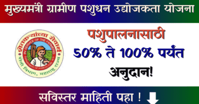 मुख्यमंत्री ग्रामीण पशुधन उद्योजकता योजना - Mukhyamantri Gramin Pashudhan Udyogakata Yojana