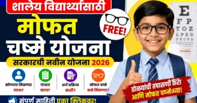 शालेय विद्यार्थ्यांना मोफत चष्मे योजना : पात्रता | लाभ | संपूर्ण माहिती! शालेय विद्यार्थ्यांना मोफत चष्मे योजना - Shaley Vidyarthyanna Mofat Chashme Yojana 2026
