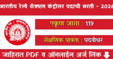RRB Section Controller Bharti 2026