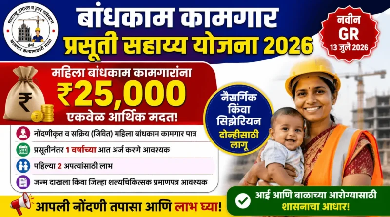 बांधकाम कामगार प्रसुती सहाय्य योजना 2026 - Bandhkam Kamgar Prasuti Sahayya Yojana 2026
