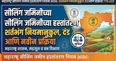 महाराष्ट्र सीलिंग जमीन हस्तांतरण नियम 2026 - Maharashtra Ceiling Jamin Hastantaran Niyam 2026
