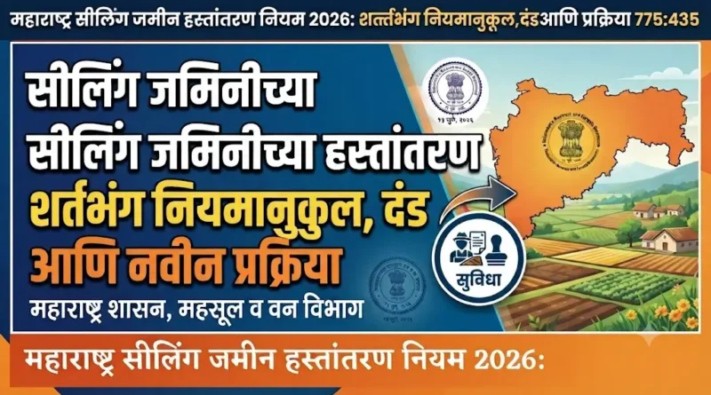 महाराष्ट्र सीलिंग जमीन हस्तांतरण नियम 2026 - Maharashtra Ceiling Jamin Hastantaran Niyam 2026