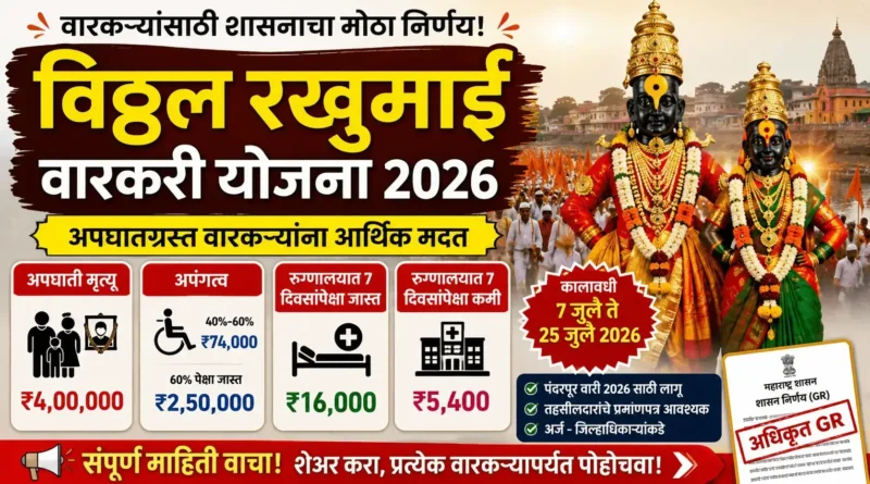 विठ्ठल रखुमाई वारकरी योजना 2026 - Vitthal Rakhumai Varkari Yojana 2026