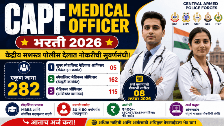 CAPF Medical Officer Bharti 2026