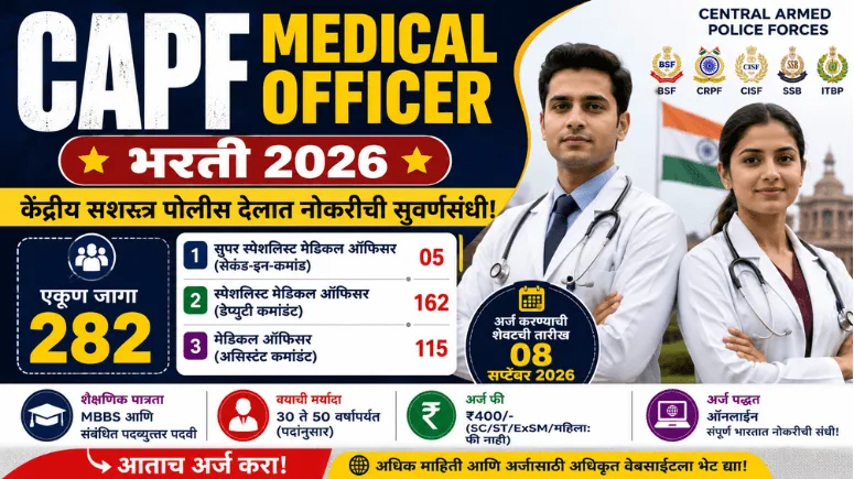 CAPF Medical Officer Bharti 2026