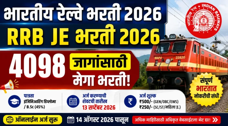 RRB JE Bharti 2026