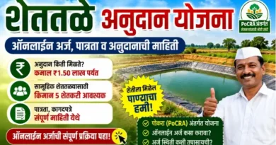 शेततळे अनुदान योजना shettale Anudan Yojana
