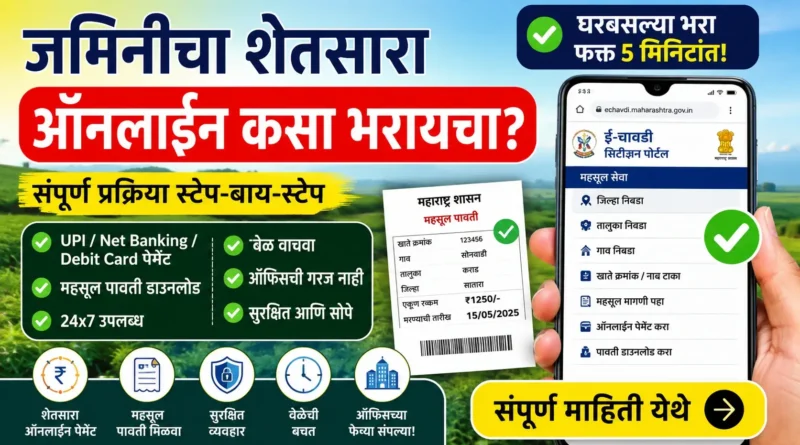 जमिनीचा शेतसारा ऑनलाईन - Jaminicha Shetsara Online