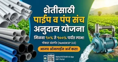 पाईप व पंप संच अनुदान योजना 2026: पोकरा अंतर्गत 90% ते 100% अर्थसहाय्य, पात्रता व ऑनलाइन अर्ज प्रक्रिया! पाईप व पंप संच अनुदान योजना - Pipe Pump Set Subsidy