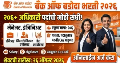 बँक ऑफ बडोदा मध्ये 205 जागांसाठी भरती बँक ऑफ बडोदा भरती - Bank of Baroda Bharti 2026