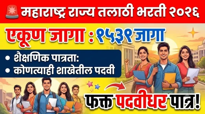 महाराष्ट्र राज्य तलाठी भरती 2026 - Talathi Bharti 2026
