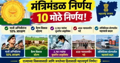 महाराष्ट्र मंत्रिमंडळ निर्णय Cabinet Decision dated 29 September 2026
