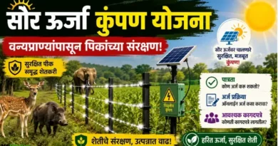 Solar Fencing Scheme सौर ऊर्जा कुंपण योजना Solar Fencing Subsidy