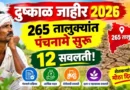 दुष्काळ जाहीर 2026 – Dushkal Jahir 2026
