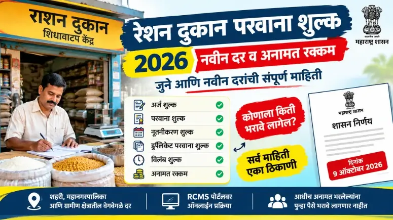 Ration Shop License Fees 2026 रेशन दुकान परवाना शुल्क 2026